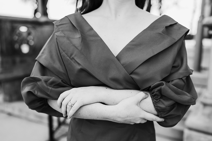 Bride at Biltmore Estate- B&W 