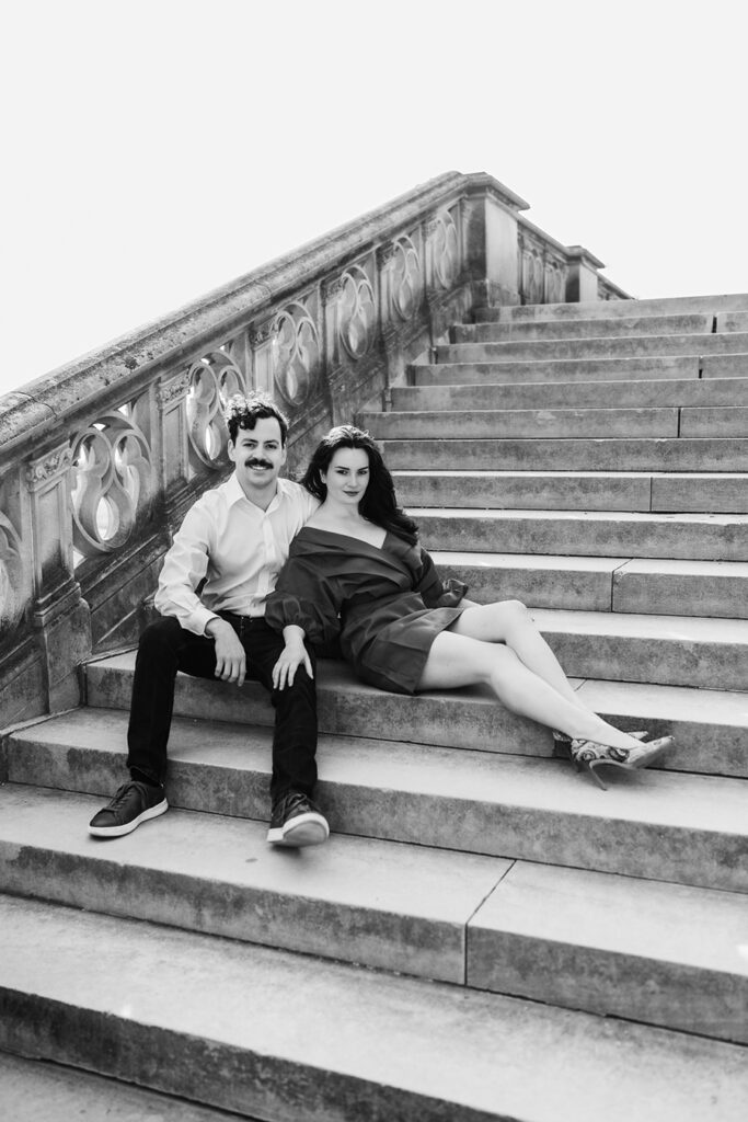 Couple at Biltmore Estate Conservatory- B&W 