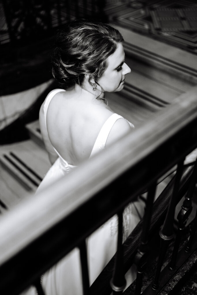 Bridal Portrait on the Staircase The Westin