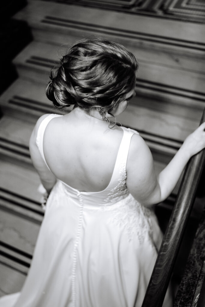 Bridal Portrait on the Staircase The Westin