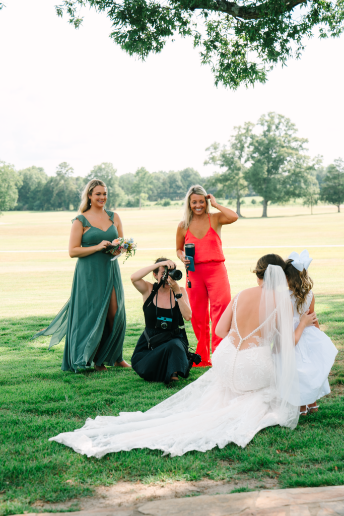 Greenville Wedding Photographer, Kayla Susie with bride and family. 