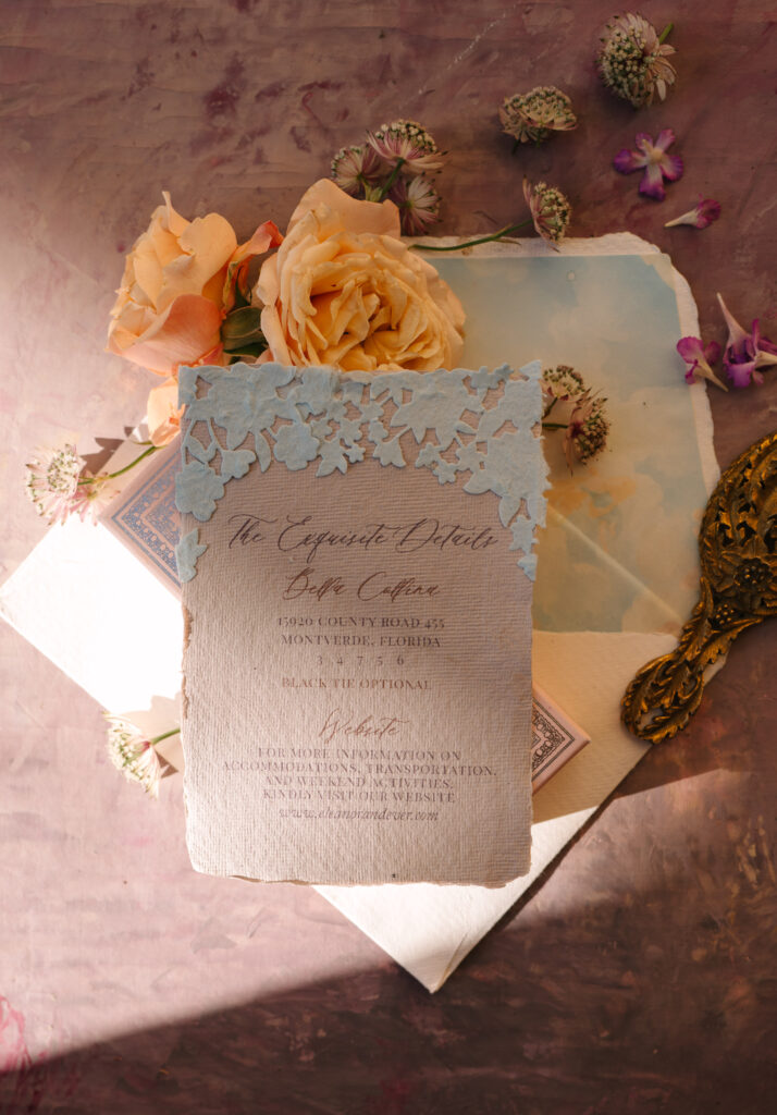 Styled Shoots Across America is a great way to get ideas for your wedding. The photographers and vendors work together to create inspiring setups, which sparks ideas for couples like you.