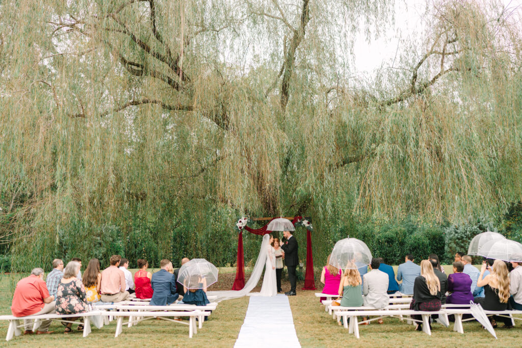 Intimate wedding at Aurora Farms